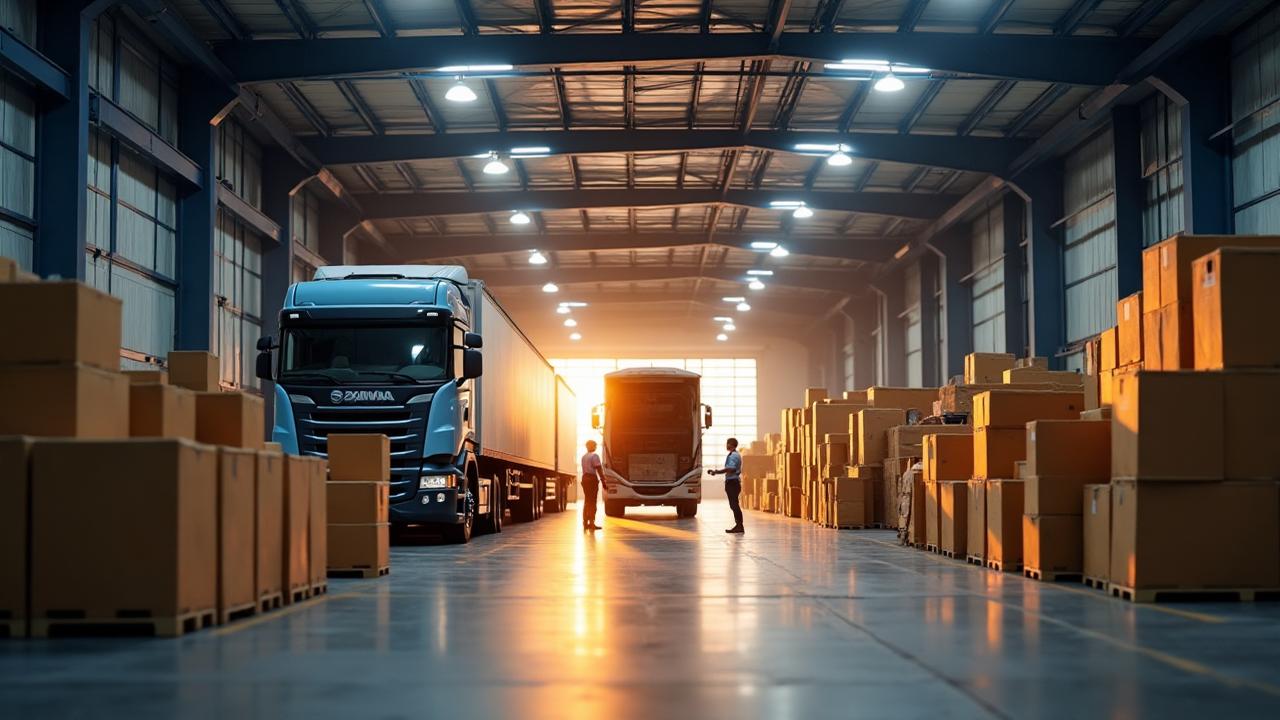 Logistics operations at Shivam Roadways warehouse in Vapi, Gujarat